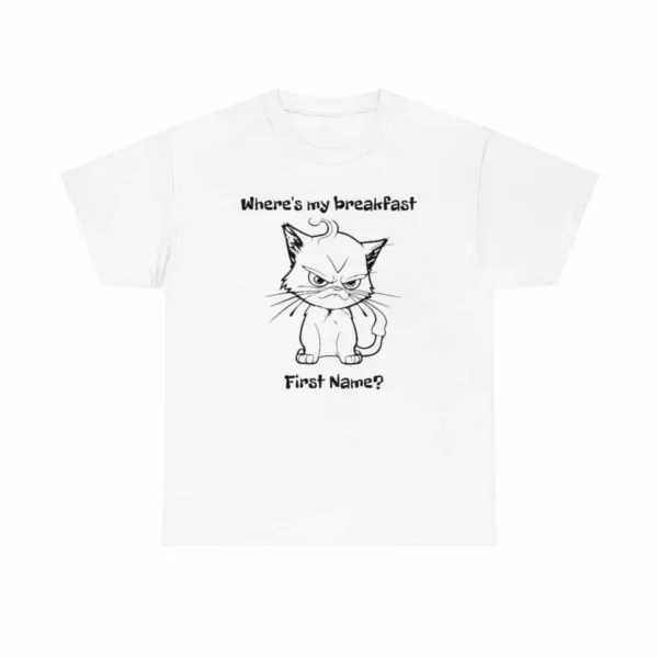 White angry kitten t-shirt - Juan Rojo Design Toronto