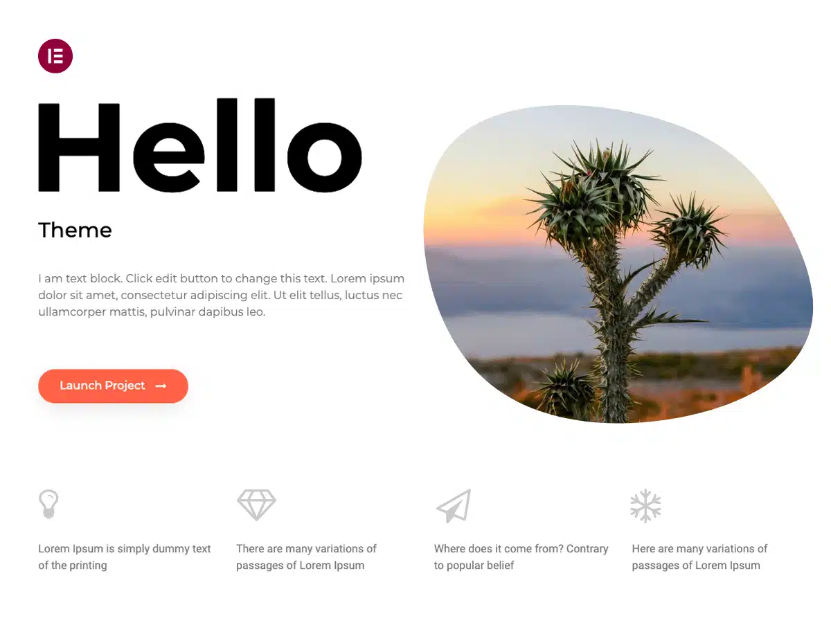 How To Improve Your WordPress Site's Speed | Screenshot of Elementor's Hello theme cover - Juan Rojo Design Toronto